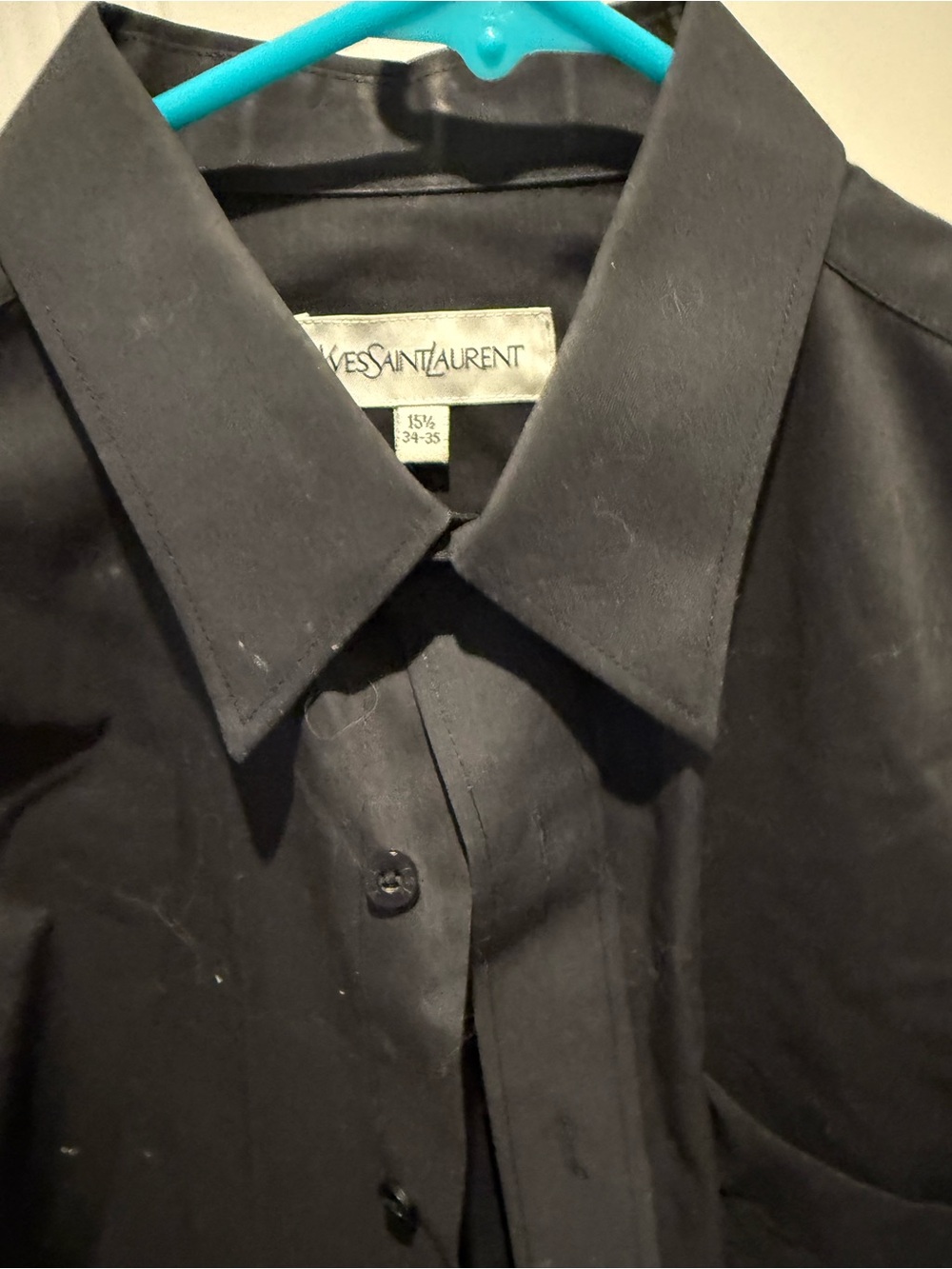 Yves Saint Laurent Black Men’s Button-Up Dress Shirt